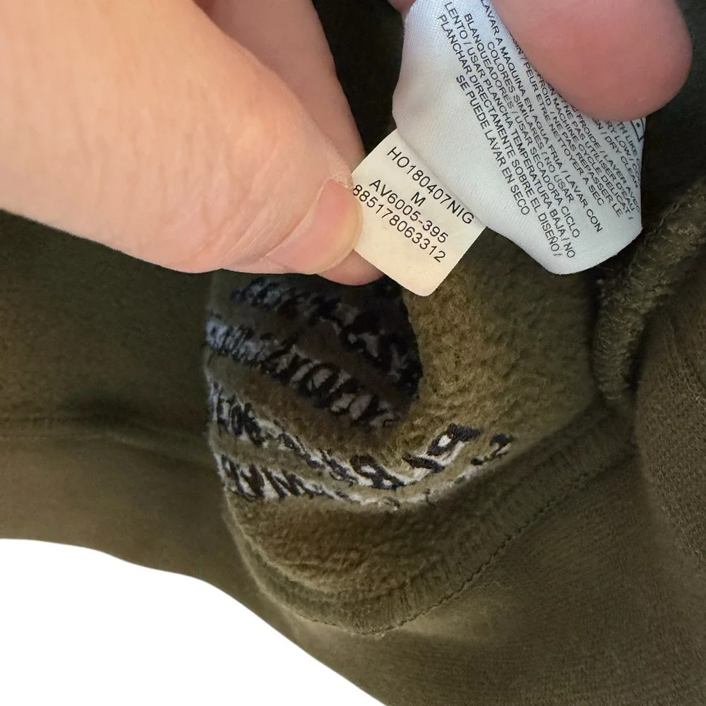 Jordan Jumpman‎ Air Hoodie Men Medium Olive Green Script Logo AV6005-395 READ